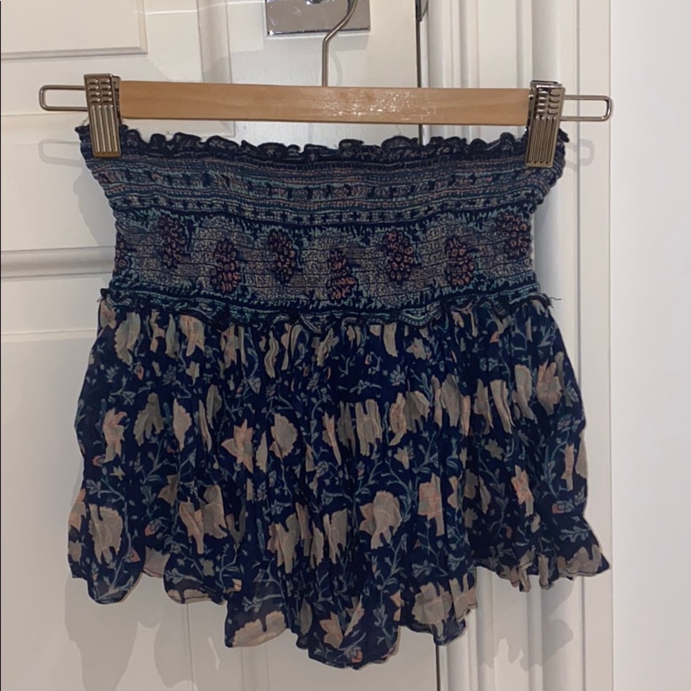 LoveShackFancy Floral Navy beach skirt
